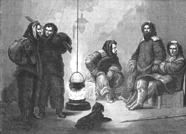 'In Winter Quarters in the Arctic Sea; A day's sport in the Polar Sea', 1875. Creator: Unknown.