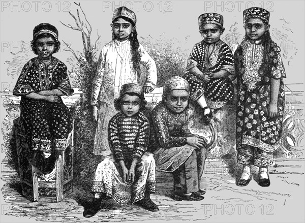 'Parsee Children, Bombay; Notes on Bombay and the Malabar Coast', 1875. Creator: C. B. Low.