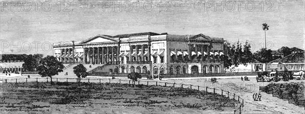 'Town Hall, Bombay; Bombay and the Malabar Coast', 1875. Creator: C. B. Low.