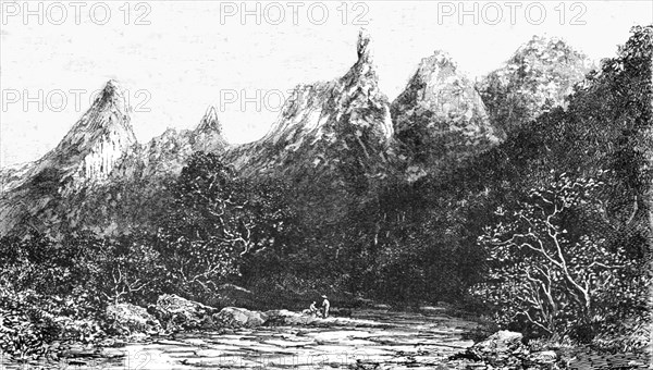 'The Organ Mountains; Rio De Janeiro and the Organ Mountains', 1875. Creator: Thomas Woodbine Hinchliff.