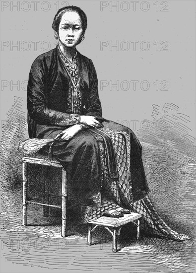 'Princess Saripa, Java; A Visit to Borneo', 1875. Creator: A.M. Cameron.