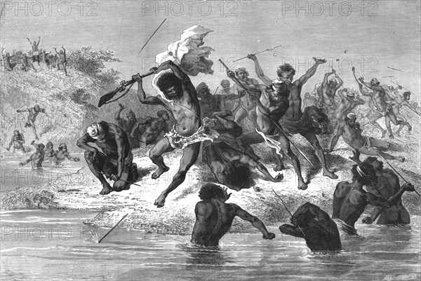 'Scrimmage in New Caledonia; Some Account of New Caledonia', 1875. Creator: Unknown.