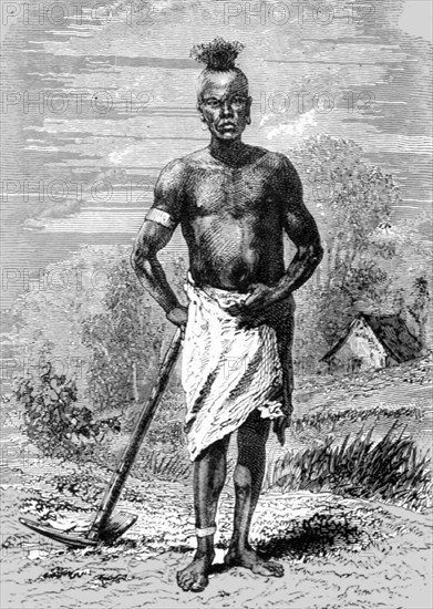 'Mahe Labourer; An Excursion in Dahomey', 1871. Creator: J. Alfred Skertchly.