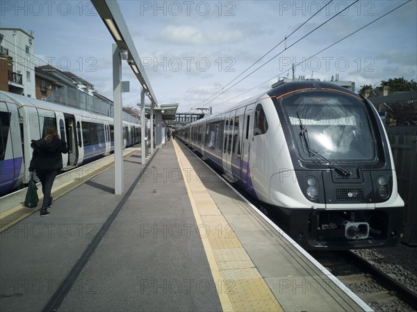 Elizabeth Line, Abbey Wood, London, UK, May 2022. Creator: Ethel Davies.