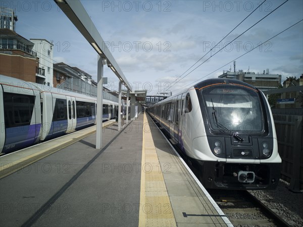 Elizabeth Line, Abbey Wood, London, UK, May 2022. Creator: Ethel Davies.