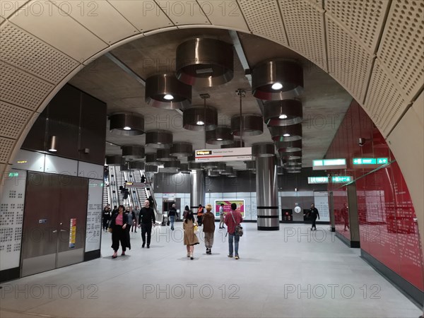 Elizabeth Line, Tottenham Ct Rd, London,UK, May 2022. Creator: Ethel Davies.