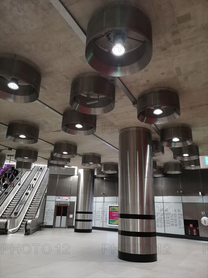 Elizabeth Line, Tottenham Ct Rd, London,UK, May 2022. Creator: Ethel Davies.