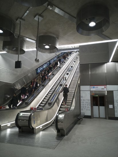 Elizabeth Line, Tottenham Ct Rd, London,UK, May 2022. Creator: Ethel Davies.