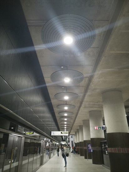 Elizabeth Line, Woolwich Arsenal, London, UK, May 2022. Creator: Ethel Davies.