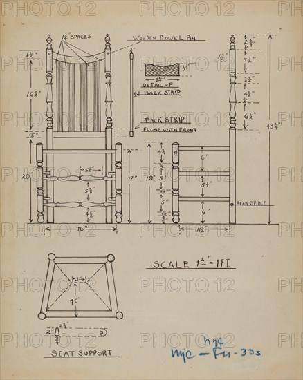 Seat, c. 1936.