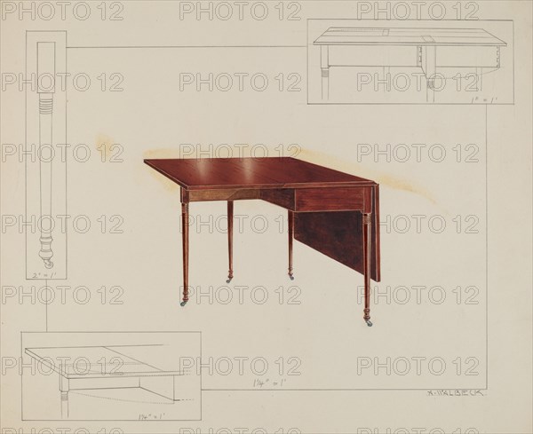 Table, c. 1937.