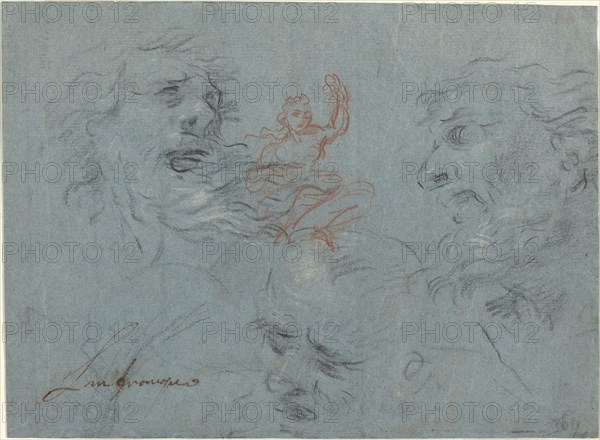 Study of Heads [recto].