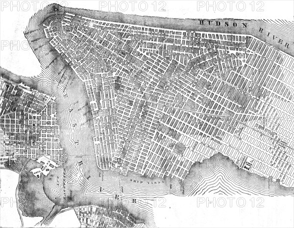 'Plan of New York', 1854. Creator: Unknown.