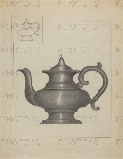 Pewter Teapot, c. 1936.