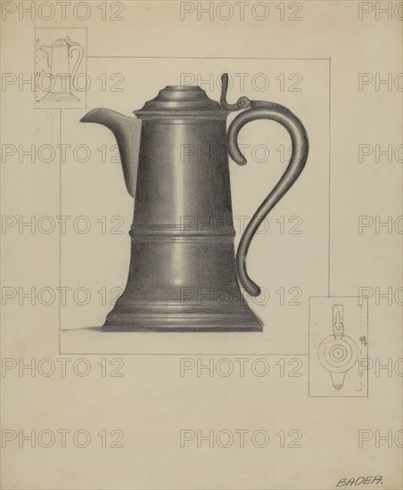 Pewter Flagon, c. 1936.