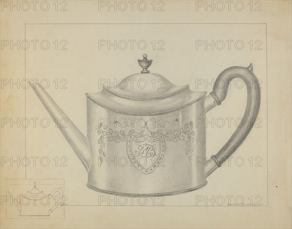 Silver Teapot, c. 1936.