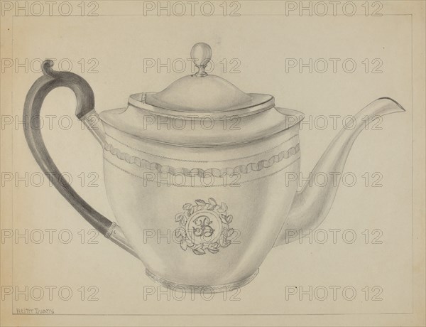 Silver Teapot, c. 1936.