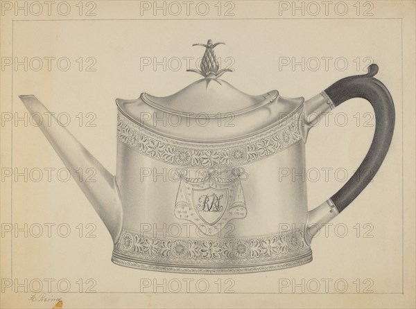 Silver Teapot, c. 1937.