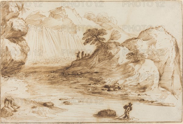 Landscape with a Waterfall.
