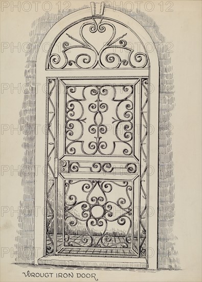 Wrought Iron Door, c. 1936.