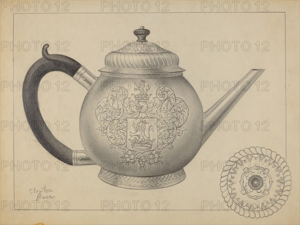 Silver Teapot, c. 1936.