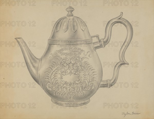 Silver Teapot, c. 1936.