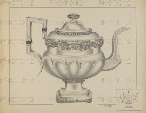 Silver Teapot, c. 1936.