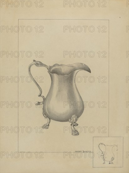 Silver Creamer, c. 1936.