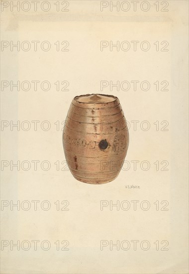 Stoneware Flask, c. 1940.