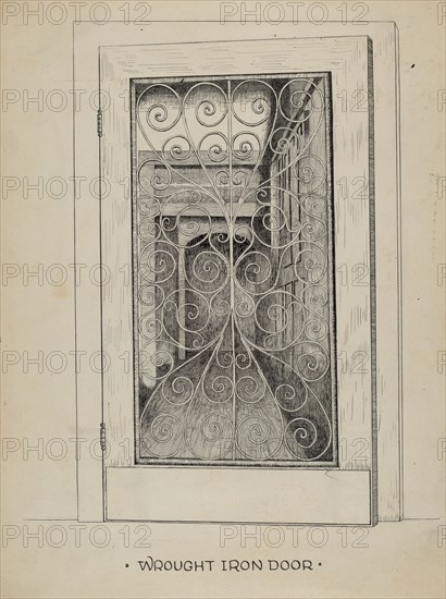 Wrought Iron Door, c. 1936.