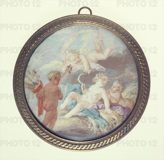 Cherub reapers, c1850.