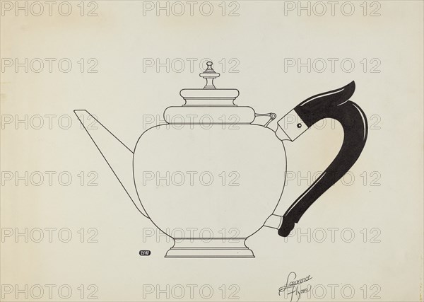 Silver Teapot, c. 1936.