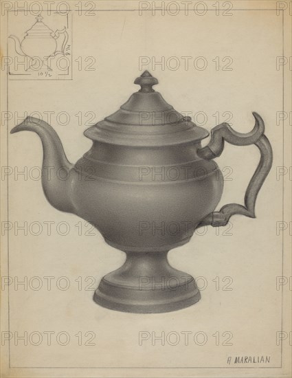 Pewter Teapot, c. 1936.