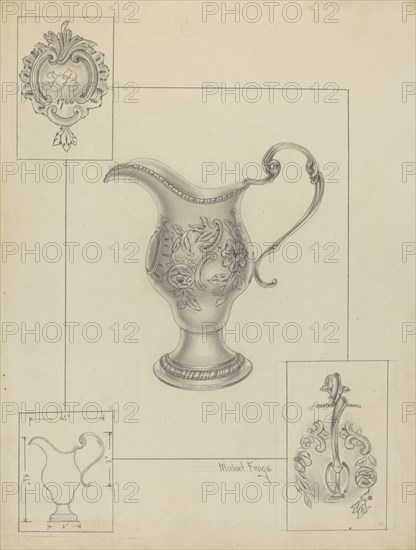 Silver Creamer, c. 1936.