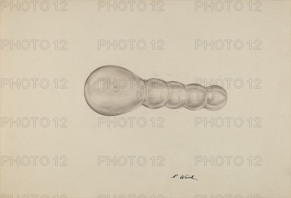 Glass Darning Ball, c. 1941.