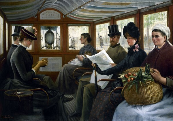 In the omnibus, c1885.