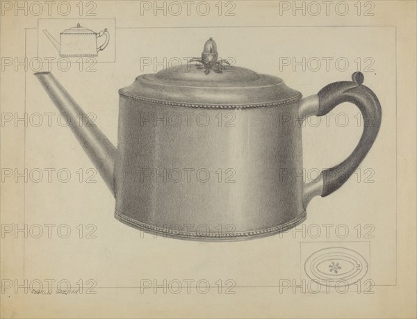 Silver Teapot, c. 1936.