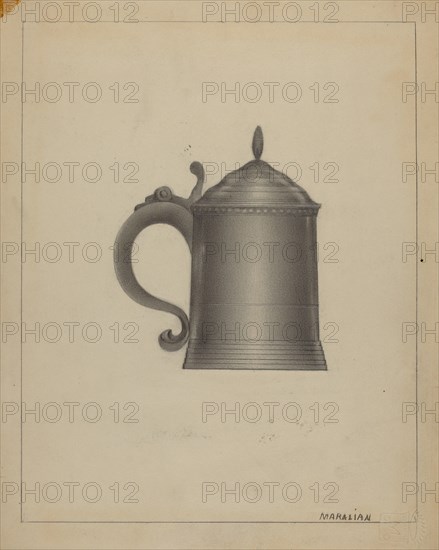 Pewter Tankard, c. 1936.