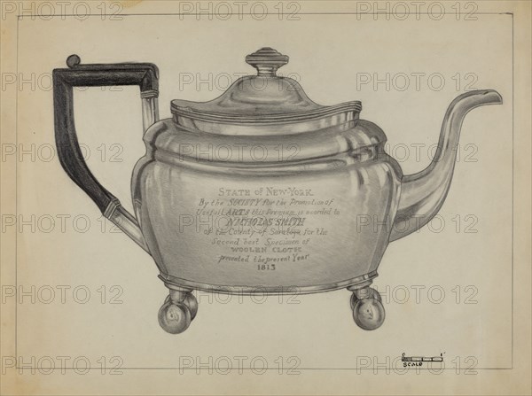 Silver Teapot, 1935/1942.