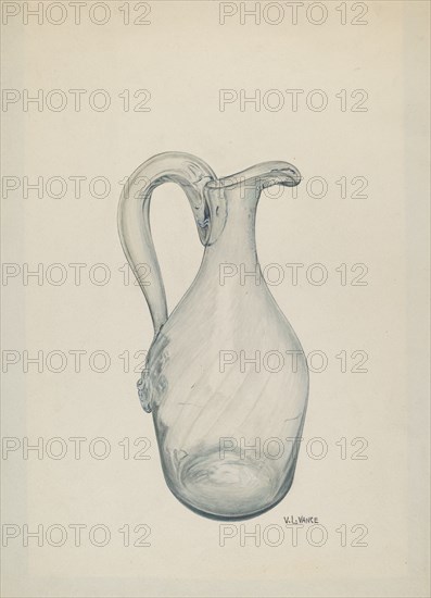 Clear Glass Cruet, c. 1941.