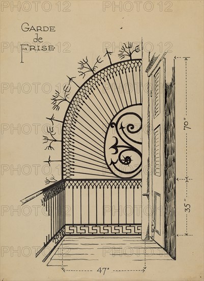 Iron Balcony Garde, 1935/1942.