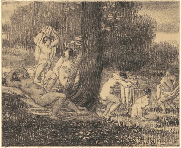 Bathers, 1860s-1870s.