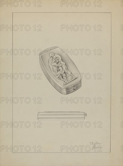 Silver Snuff Box, c. 1936.