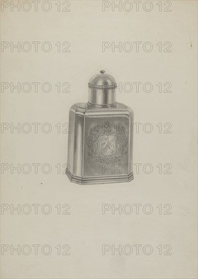 Silver Tea Caddy, c. 1937.