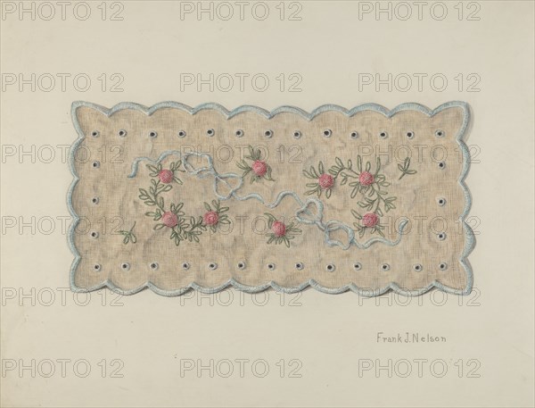 Pin Cushion Doily, c. 1939.