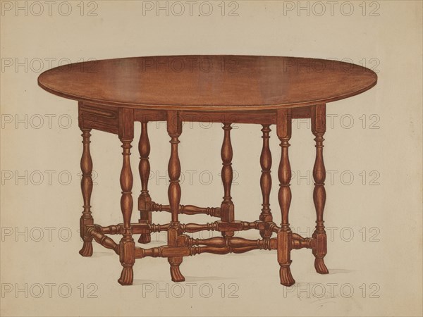 Gate-legged Table, c. 1937.