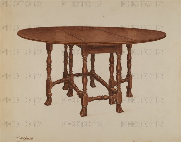 Gate-legged Table, c. 1937.