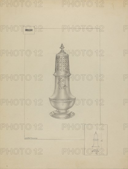 Silver Pepper Pot, c. 1936.