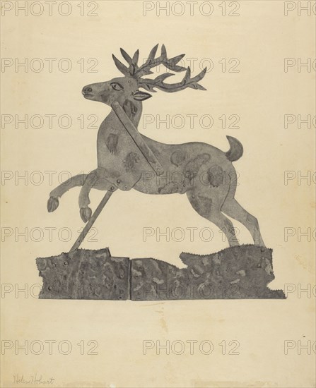 Deer Weather Vane, c. 1938.