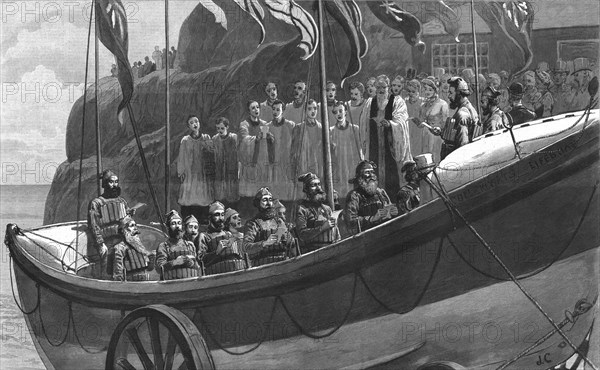 'Blessing the Life-boat', 1886. Creator: Unknown.
